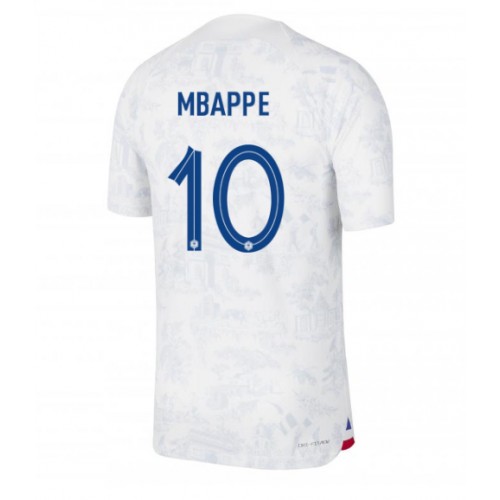 Frankrig Kylian Mbappe #10 Replika Udebanetrøje VM 2022 Kortærmet